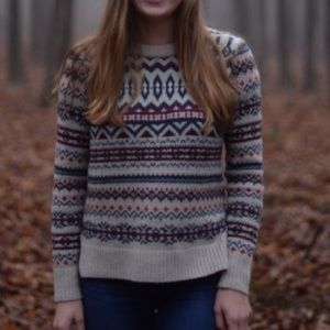 Abercrombie Women’s Patterned Fuzzy Sweater